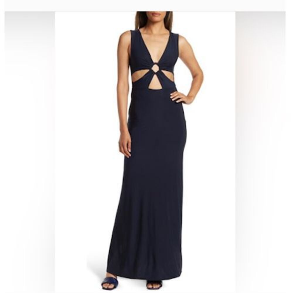 Women's Love By‎ Design Cut out Maxi Dress Size M Navy NWT